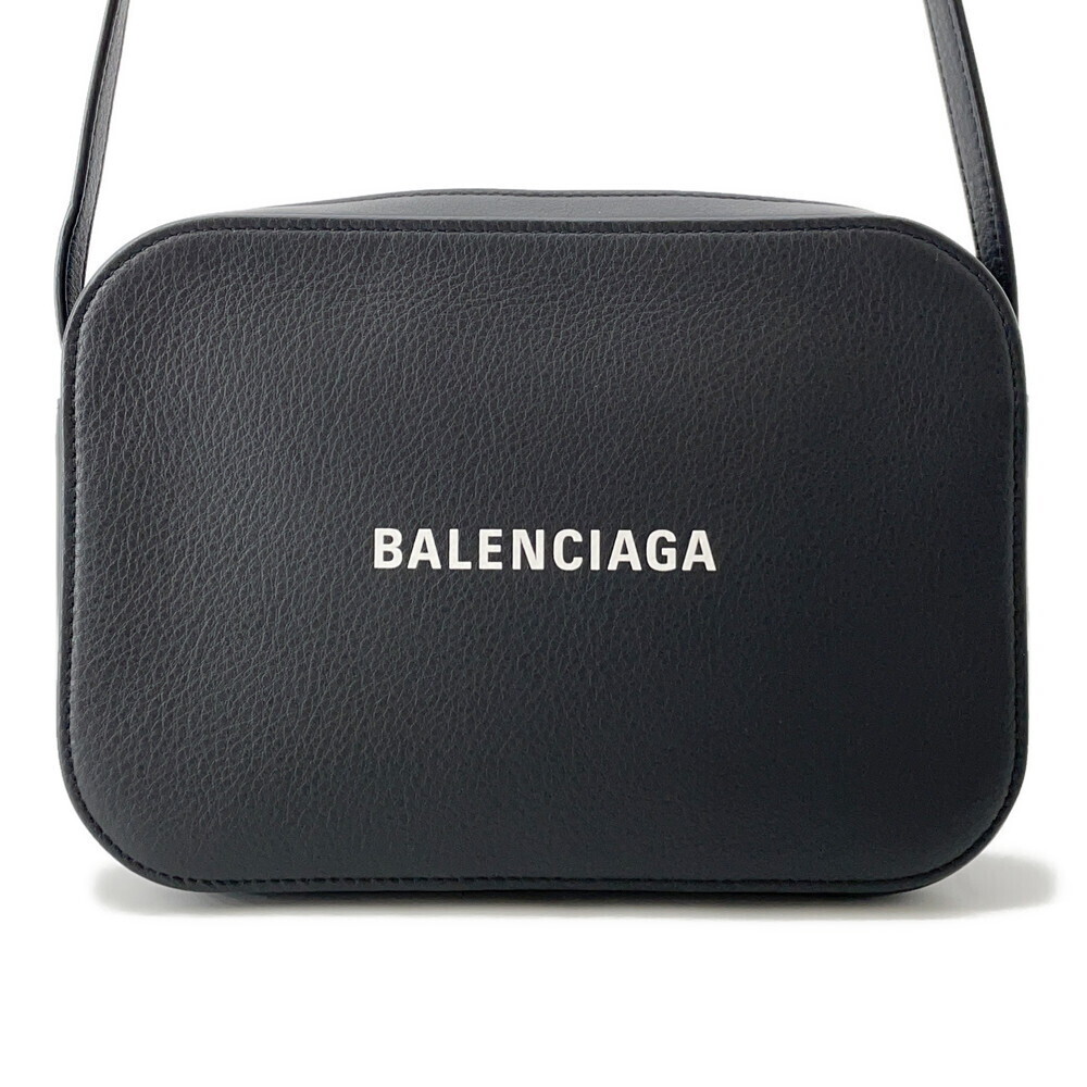 Balenciaga Shoulder Bag Camera Leather Black